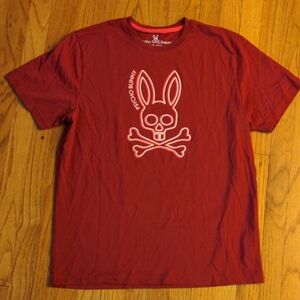 NEW WITHOUT TAG Psycho Bunny Maroon Graphic Tee